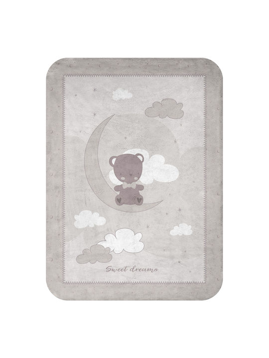 Kikka Boo Κουβέρτα Αγκαλιάς & Λίκνου Dream Big Fleece Μπεζ Beige 80x110εκ.