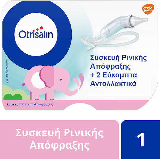 Otrisalin Nasal Aspirator Nasal Blockage Device + 2 Flexible Refills