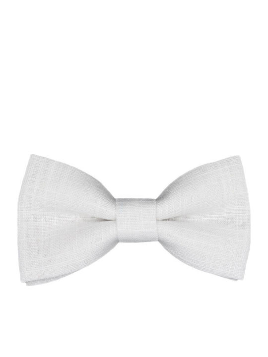 JFashion Χειροποίητο Kids' Fabric Bow Tie White