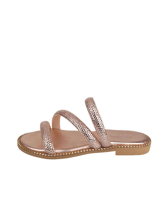 Verraros Women's Flat Sandals Rose Gold