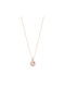 Fossil Necklace from Pink Gold Plated Steel