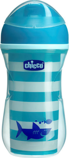 Chicco Παιδικό Ποτηράκι Active από Πλαστικό Μπλε 266ml
