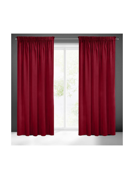 Eurofirany Perdea cu Coafură Sibel Burgundy 140x270buc