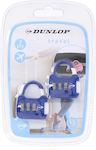 Dunlop Lock Padlock Brass with Key with TSA Certification Blue 2pcs