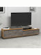 Suport TV Natural Wood & Grey Marble L180xW35xH42cm