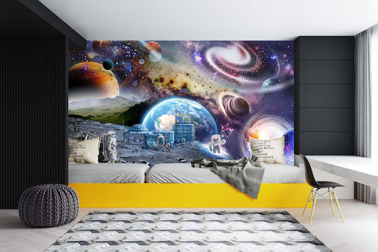 Modern Wall Mural Wallpaper for Kids Room Cosmos 197x296