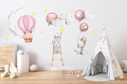 Autocolante de Perete Pastel pentru Copii Decor pentru Camera Copiilor Roz 60x120