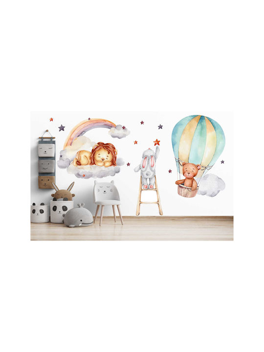 Kinderaufkleber Märchentier-Sterne Wanddekoration 120x240