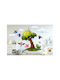 Kinder Wandsticker Baum Bunte Vögel Wanddeko Set 100x200