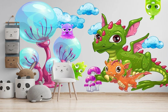 Autocolante Decorative Drăguțe cu Dinozauri pentru Copii 120x240