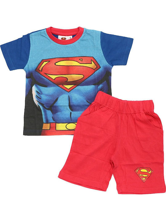 Superheroes Детска пижама Лятна Red