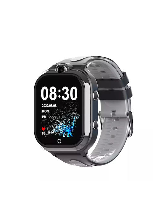 Nubi Smartwatch pentru copii cu GPS și curea din cauciuc/plastic Negru