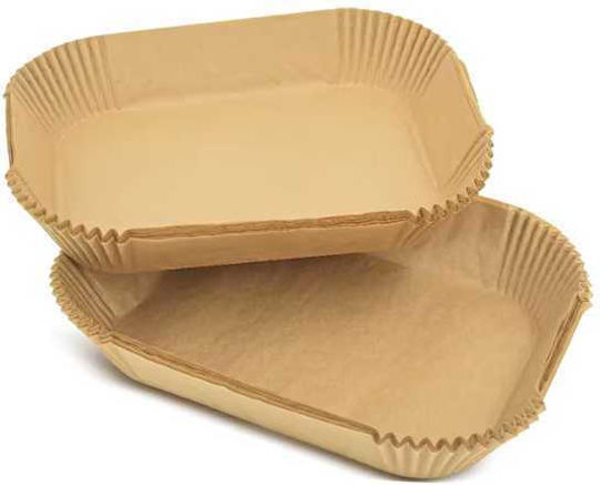 Mercaton Set 50 Baking Frying Papers Airfryer Double Layer Rectangular Shape 40 G/m² 14 X 22 Cm