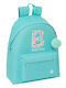 Benetton School Bag Backpack Junior High-High School in Turquoise color