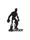 Vivatechnix Decorative Silhouette Black Made of Metal 70x70cm