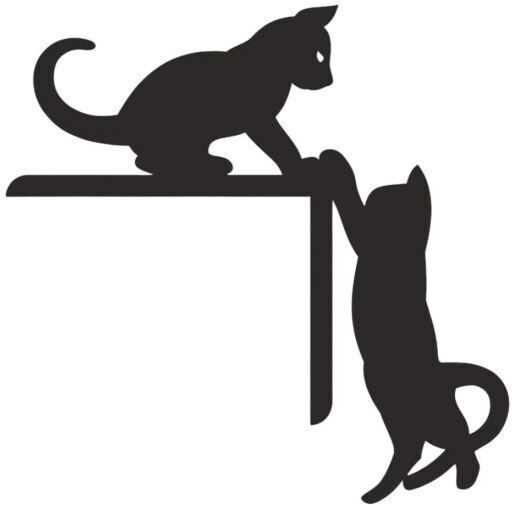 Vivatechnix Decorative Silhouette Black Made of Metal 30x30cm