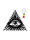 Krodesign Kro-1060 Metal Wall Decoration Eye 60 Cm Thickness 1.5 Mm