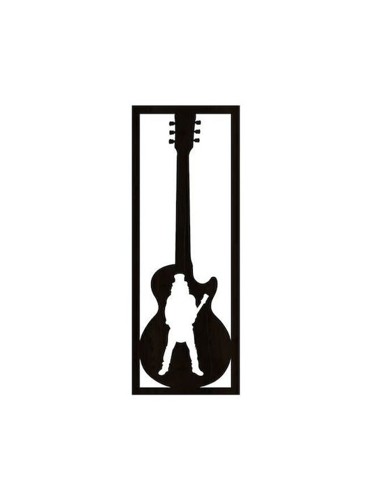 Krodesign Kro-1257 Decorațiune de Perete din Metal Rock Star Slash 70 cm Lungime Negru 1,5 mm Grosime