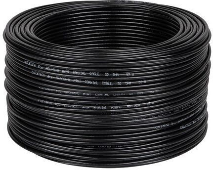 Rg174 Coaxial Cable 50 Ohm Impedance 100 M Length 64 Strands X 0.1 Mm Shielding Copper