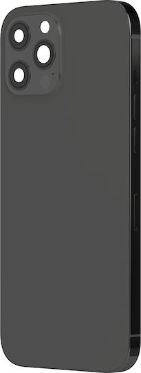 Clappio Frame + Battery Cover Iphone 12 Pro Max Graphite Grey Rear Window Dark Grey