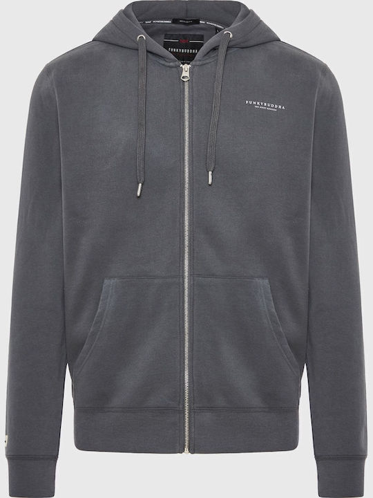 Funky Buddha Sweatshirt mit Kapuze Black