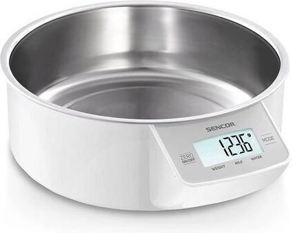 Sencor Ψηφιακή Ζυγαριά Κουζίνας με Κάδο έως 5kg Γκρι