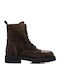 Wildleder Stiefeletten Damen Braun