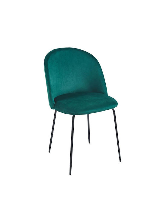 Iris Chair H77x48x52cm Green Black Metal Legs