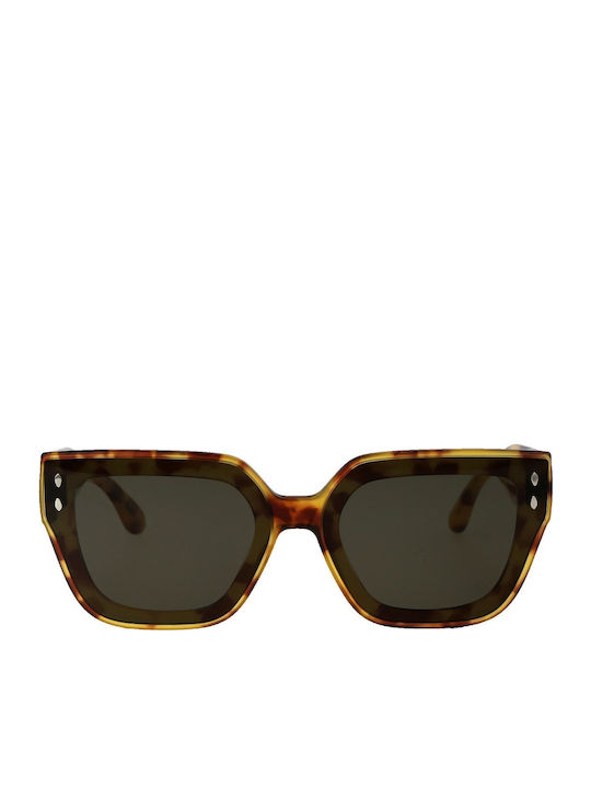 Women's Sunglasses with Brown Tartaruga Plastic Frame