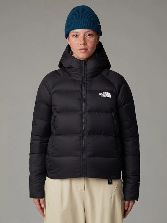 Hyalite Women's Hiking Short Puffer Jacket for Winter with Hood Black