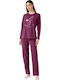 Minerva Winter Women's Pyjama Set Eggplant