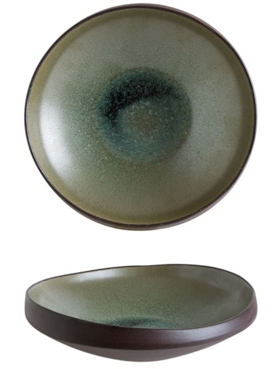 Ready Plate Soup made of Porcelain Gray with Diameter 17cm 6pcs