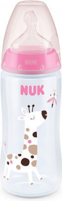 Nuk Plastic Bottle Anti-Colic with Silicone Nipple for 6-18 months Pink 300ml 1pcs