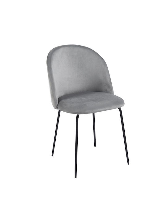 Chair Iris H77x48x52cm Grey Black Metal Legs