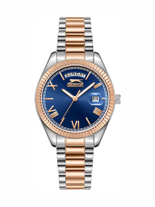 Slazenger Women's Watch with Pink Gold Metal Br...