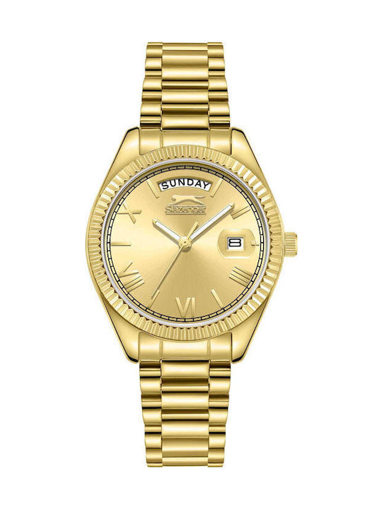 Slazenger Women's Watch with Gold Metal Bracelet