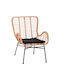 Fotoliu de exterior Rattan Allegra Beige-Black cu pernă 66x59x90cm