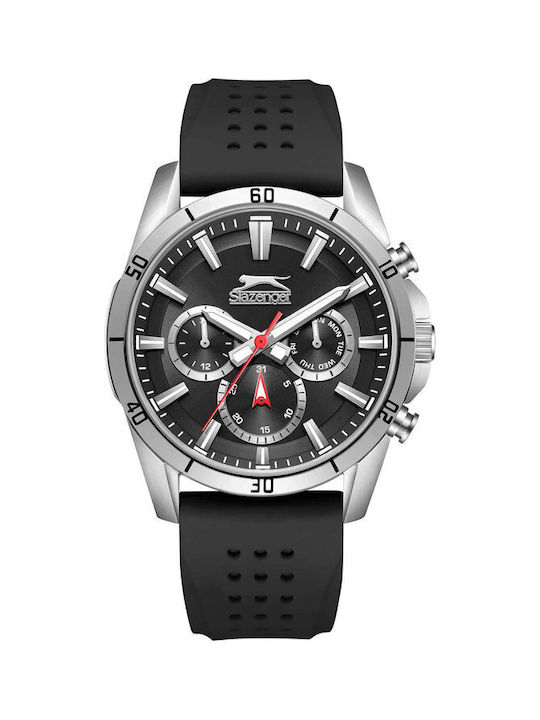 Slazenger Watch Battery with Black Rubber Strap