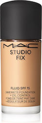 Mac Cosmetics Mini Studio Fix Fluid Spf 15 Fond de ten mat 24h + Controlul sebumului 15μλ