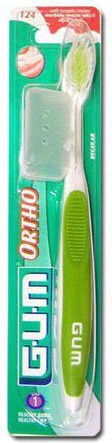 GUM Ortho 124 Manual Toothbrush Green 1pcs