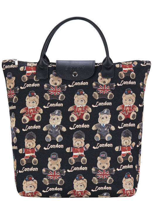 Signare London Bear Women's Bag Shopper Black