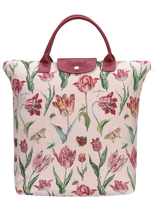 Tulip White Γυναικεία Τσάντα Shopper Λευκή