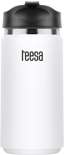 Thermosflasche aus Edelstahl und Kunststoff 350 ml Weiß