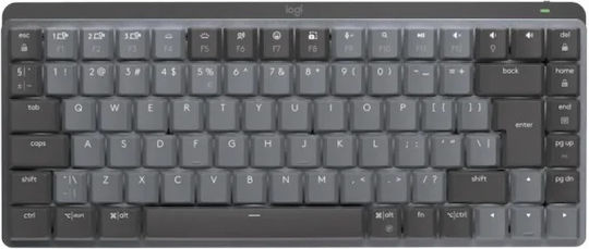 Logitech Mini Ασύρματο Πληκτρολόγιο Αγγλικό US Γκρι