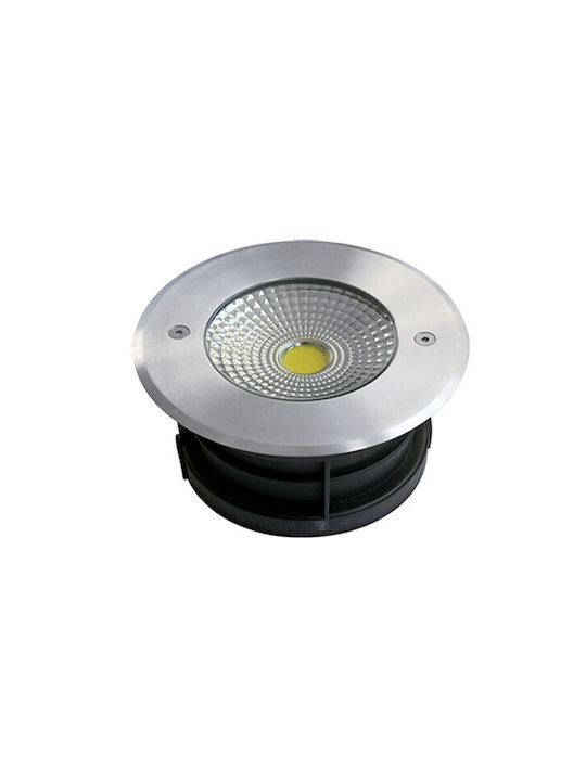 Elmark Σποτ Δαπέδου LED 30W με Ψυχρό Λευκό Φως IP67 Ασημί