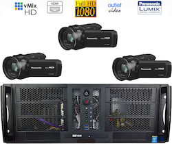 Panasonic Βιντεοκάμερα HC-V800 FULL HD Live Streaming HDMI 3 Cameras Setup Full HD (1080p) @ 50fps Αισθητήρας MOS Αποθήκευση σε Κάρτα Μνήμης με Οθόνη Αφής 3" και HDMI / WiFi / USB 2.0