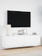 Stand TV Alb Cu Iluminare LED L140xA31xÎ38cm