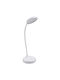 Keskor Rechargeable LED Office Lamp with Flexible Arm in White Color