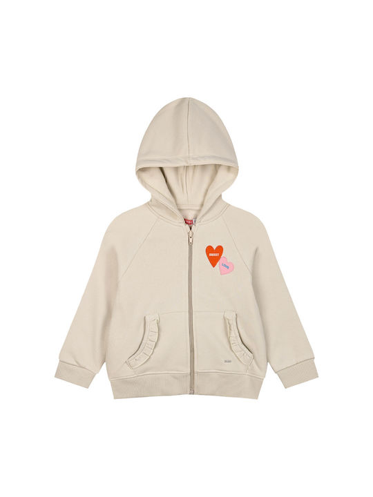 Energiers Kids Sweatshirt Cardigan with Hood VANILLA