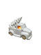 Mondex Фигура на Дядо Коледа с лилава кола 21.7x10.3xh15.5см